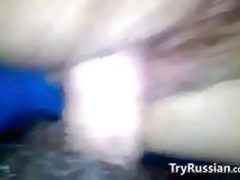 Hairy Russian Pussy Being Fucked